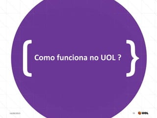 14/09/2015 32
Como funciona no UOL ?
 