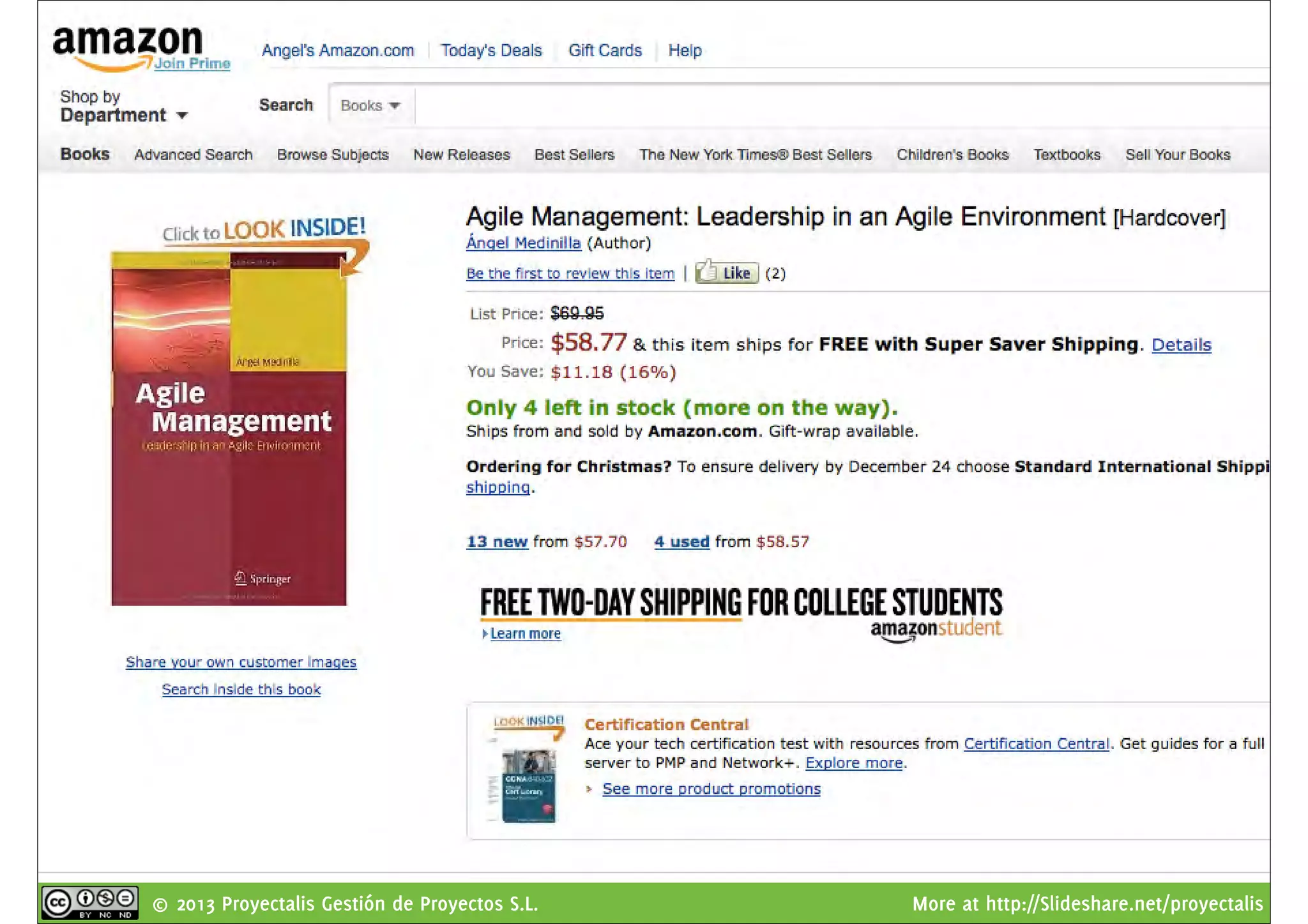 © 2013 Proyectalis Gestión de Proyectos S.L. More at http://Slideshare.net/proyectalis
 