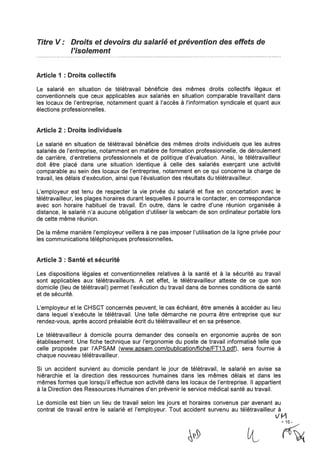 Accord-cadre télétravail Groupe Thalès