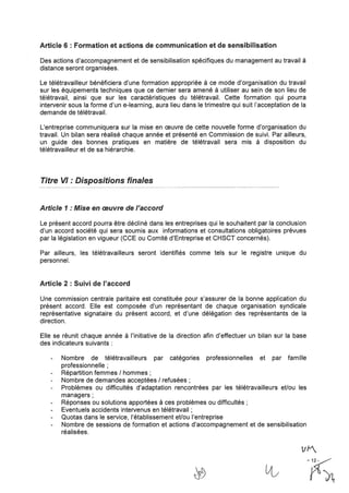 Accord-cadre télétravail Groupe Thalès