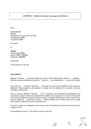 Accord-cadre télétravail Groupe Thalès