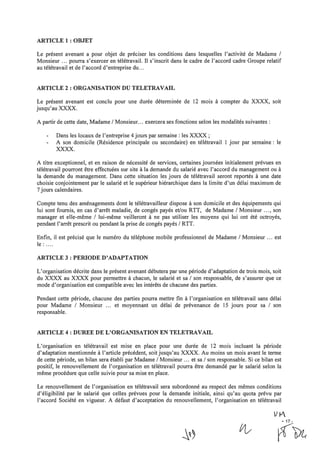 Accord-cadre télétravail Groupe Thalès