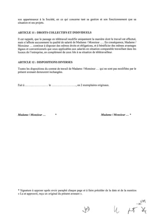 Accord-cadre télétravail Groupe Thalès