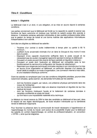 Accord-cadre télétravail Groupe Thalès