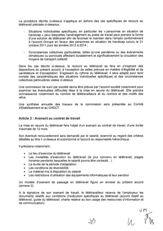 Accord-cadre télétravail Groupe Thalès