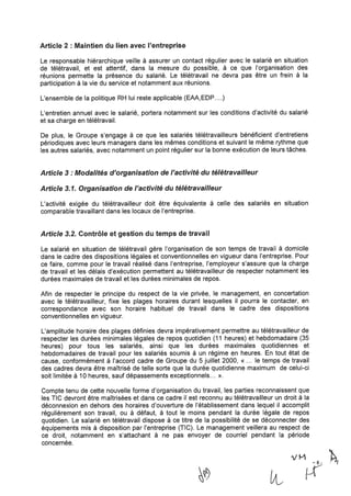 Accord-cadre télétravail Groupe Thalès