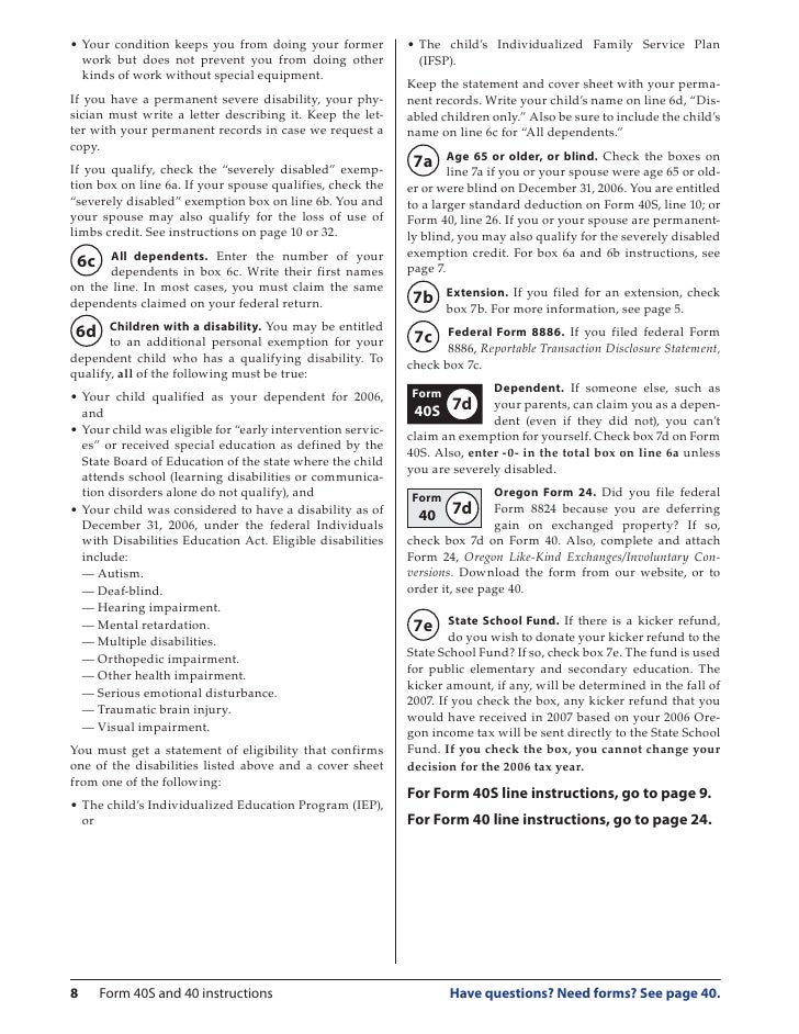 egov oregon gov dor pertax 101 043 06 oregon form 40 v