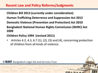 Child Rights in Bangladesh: Scope for Legal Advocacy and BLAST's Role ...