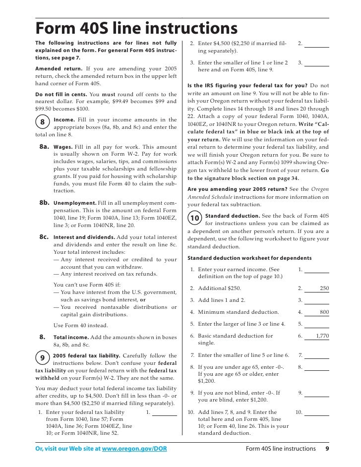 egov oregon gov dor pertax 101 043 05 oregon form 40 v