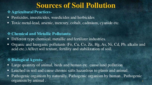 soil pollution pathogenic organism chart
