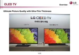 12/30
OLED TV Overview
Ultimate Picture Quality with Ultra-Thin Thickness
 
