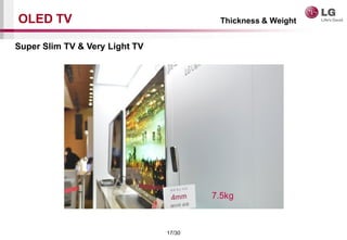 17/30
OLED TV Thickness & Weight
Super Slim TV & Very Light TV
7.5kg
 