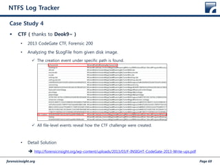 (130525) #fitalk ntfs log tracker (english) | PDF