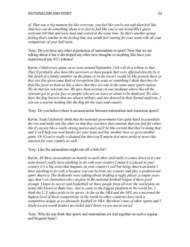 Nationalism And Sport