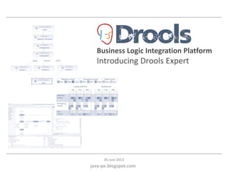 java-pe.blogspot.com
05.Juni 2013
Business Logic Integration Platform
Introducing Drools Expert
 