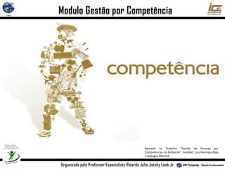 Baseado no Trabalho “Gestão de Pessoas por
Competências no Ambiente”, AulaNet, Luís Henrique Raja
e Gabaglia Mitchell.
 