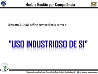 Schwartz [1998] define competência como o:
 