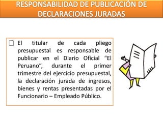 PRINCIPIOS DEL EMPLEO PÚBLICOPrincipio de LegalidadPrincipio de Probidad y Ética PúblicaPrincipio de ModernidadPrincipio de Mérito y CapacidadPrincipio de ImparcialidadPrincipio de Derecho LaboralPrincipio de Transparencia y Rendición de CuentasPrincipio de Preservación de laContinuidad y Políticas del EstadoPrincipio de Eficiencia