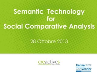 Semantic Technology
for
Social Comparative Analysis
28 Ottobre 2013

 