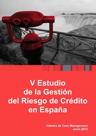 1
V Estudio
de la Gestión
del Riesgo de Crédito
en España
Cátedra de Cash Management
Junio 2013
 