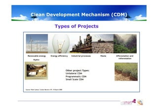 Clean Development Mechanism (CDM)
Types of Projects

 