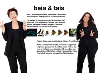 Palestrante Futurista Beia Carvalho

quem já me contratou!

 