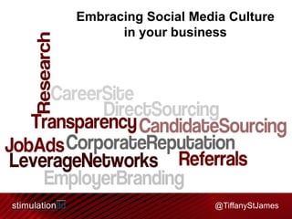 @TiffanyStJames
Embracing Social Media Culture
in your business
 