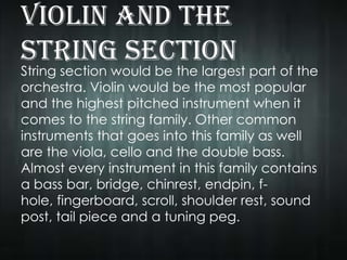 String Section Instruments Violin 1306 violinreport av | PPTX