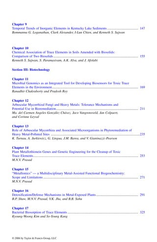 Trace Elements In The Environment Biogeochemistry Biotechnology And ...