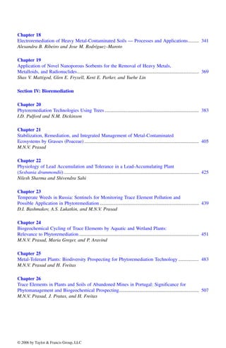 Trace Elements In The Environment Biogeochemistry Biotechnology And ...