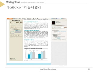 The New Experience for NewsMediagotosa
New Music Experience
Scribd.com의 문서 관리
79
 