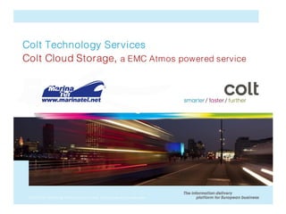 Colt Cloud Storage by EMC Atmos