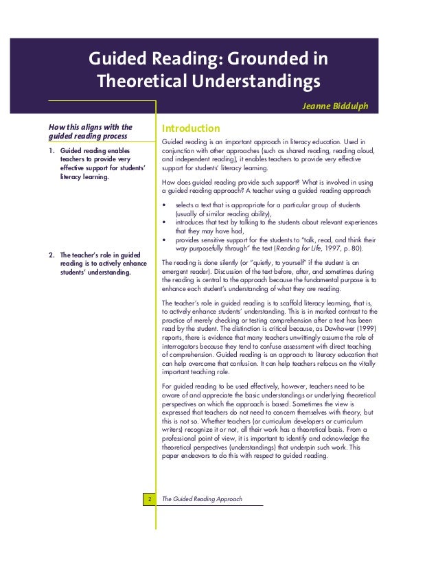The Guided Reading Approach