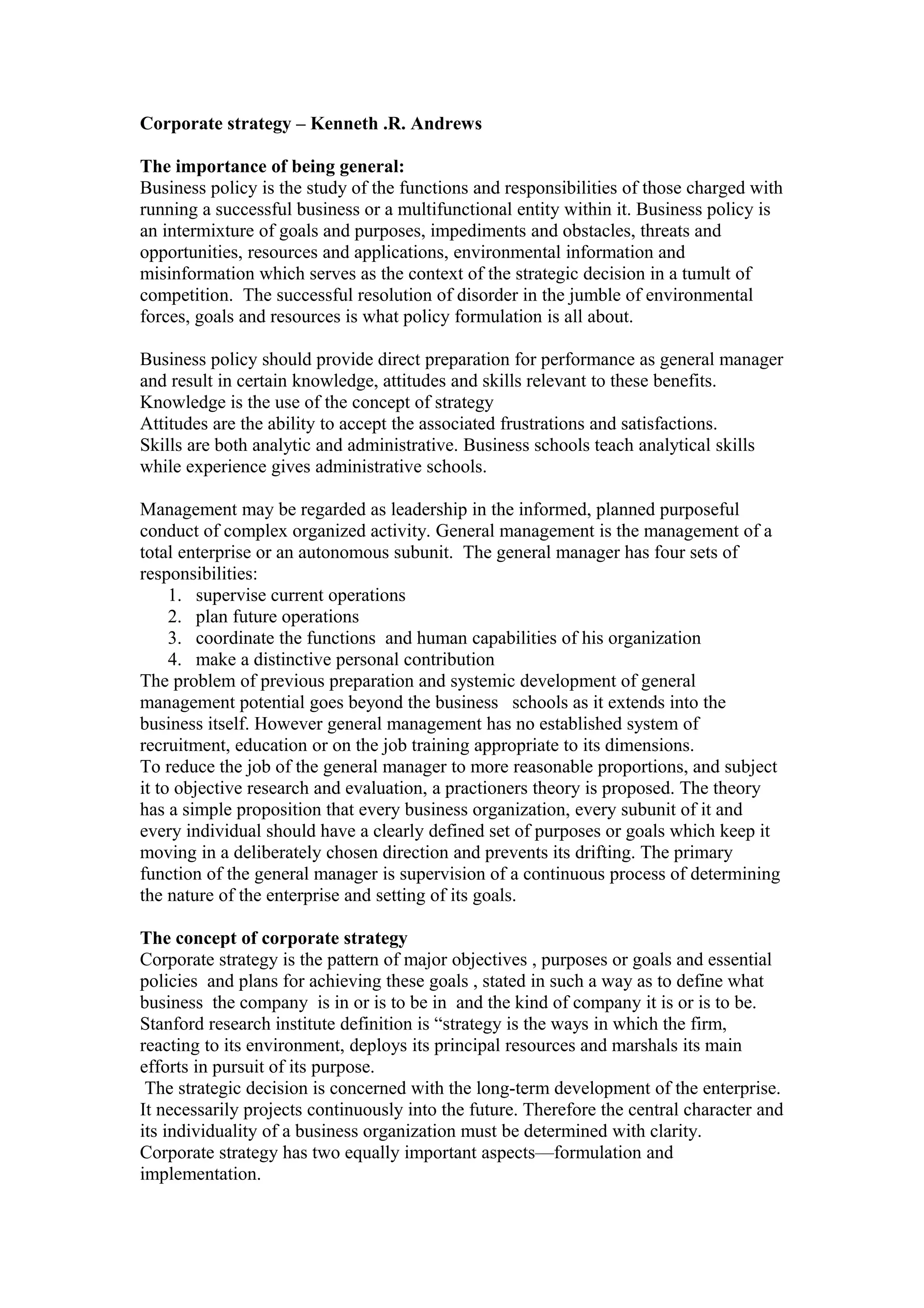 1307526415145 corporate strategy--andrews | DOC