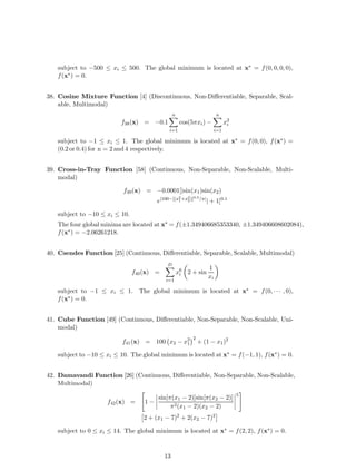 A Literature Survey of Benchmark Functions For Global Optimization ...