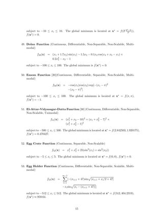 A Literature Survey of Benchmark Functions For Global Optimization ...
