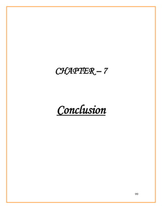 99
CHAPTER – 7
Conclusion
 