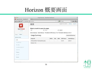 Horizon 概要画面
30
 