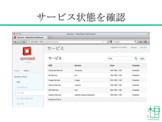 サービス状態を確認
 