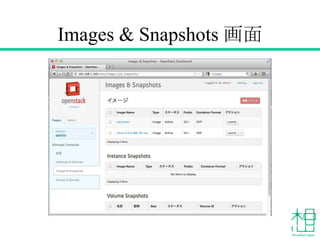 Images & Snapshots 画面
 
