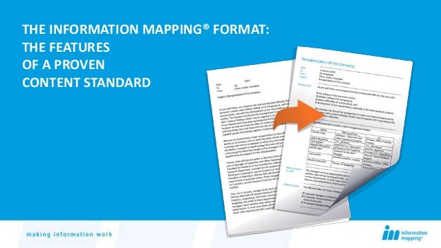 the information mapping format a proven content standard mapping format