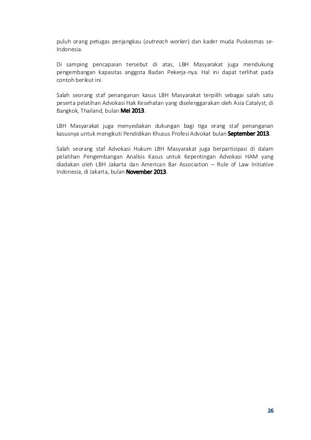 Contoh Laporan Analisis Dampak Kesehatan Lingkungan 