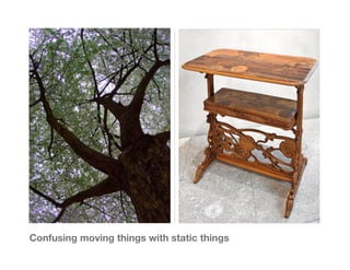 Confusing moving things with static things
 