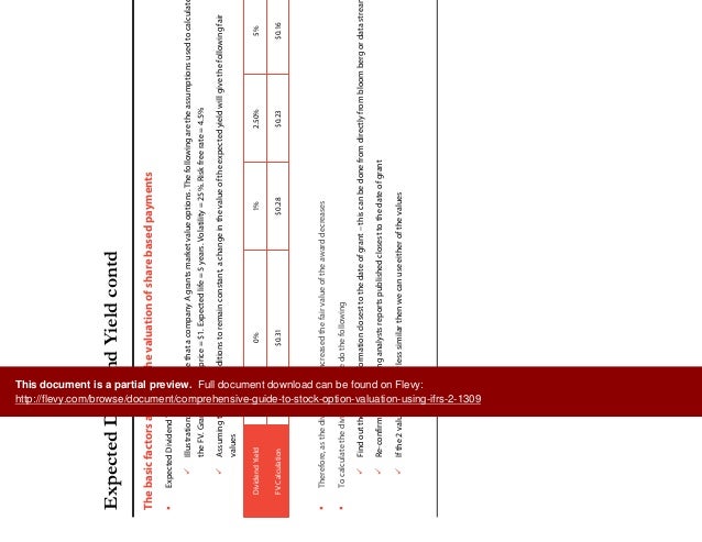 Stock options ifrs 2