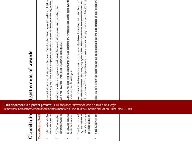 Stock options under ifrs