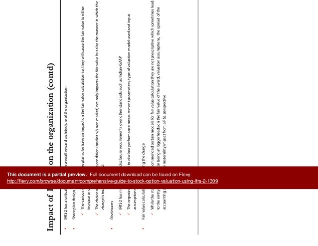 Stock options ifrs 2