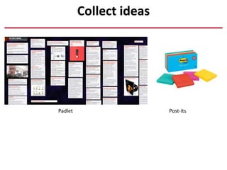 Collect ideas
Padlet Post-its
 