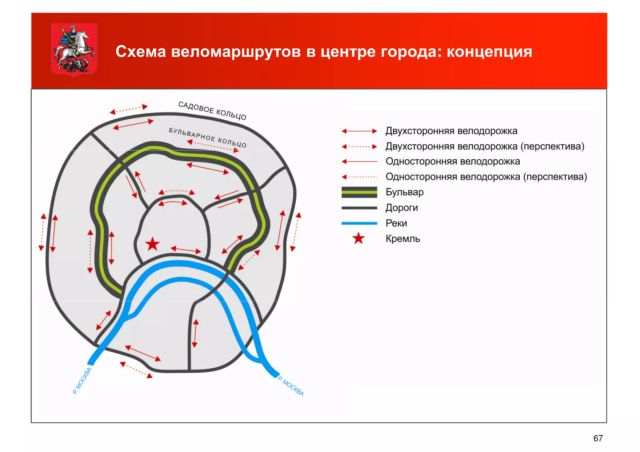 Схема веломаршрутов в центре города: концепция
67
 