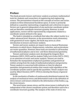 Tensor Analysis 1st Edition Fridtjov Irgens | PDF