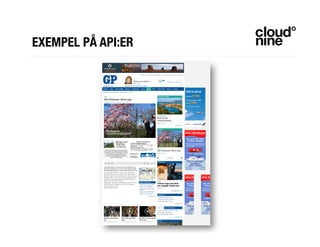 EXEMPEL PÅ API:ER
 